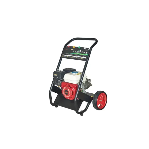 محرك السيارة التجارية المحمولة المحمول 7.5HP 150bar قوية وفعالة ارتفاع ضغط المياه النفاثة آلة غسل سيارات تعمل بالبنزين